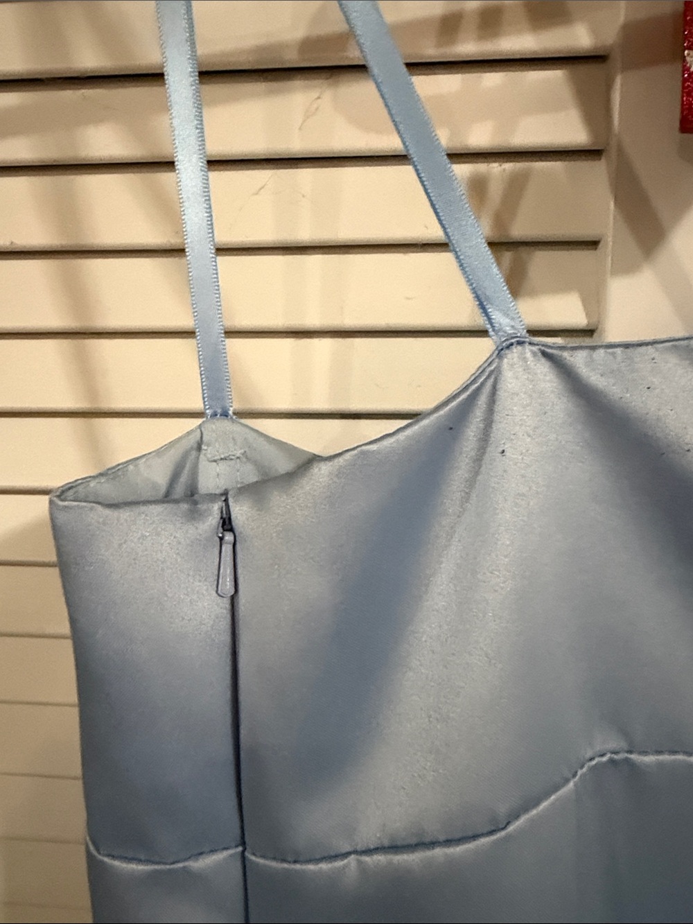 Mac Duggal Strapless Light Blue Satin Gown with Oversized Bow - Picture 10 of 14